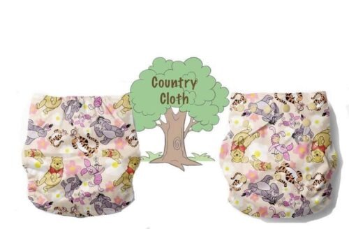 cloth diaper with pooh cartoon characters